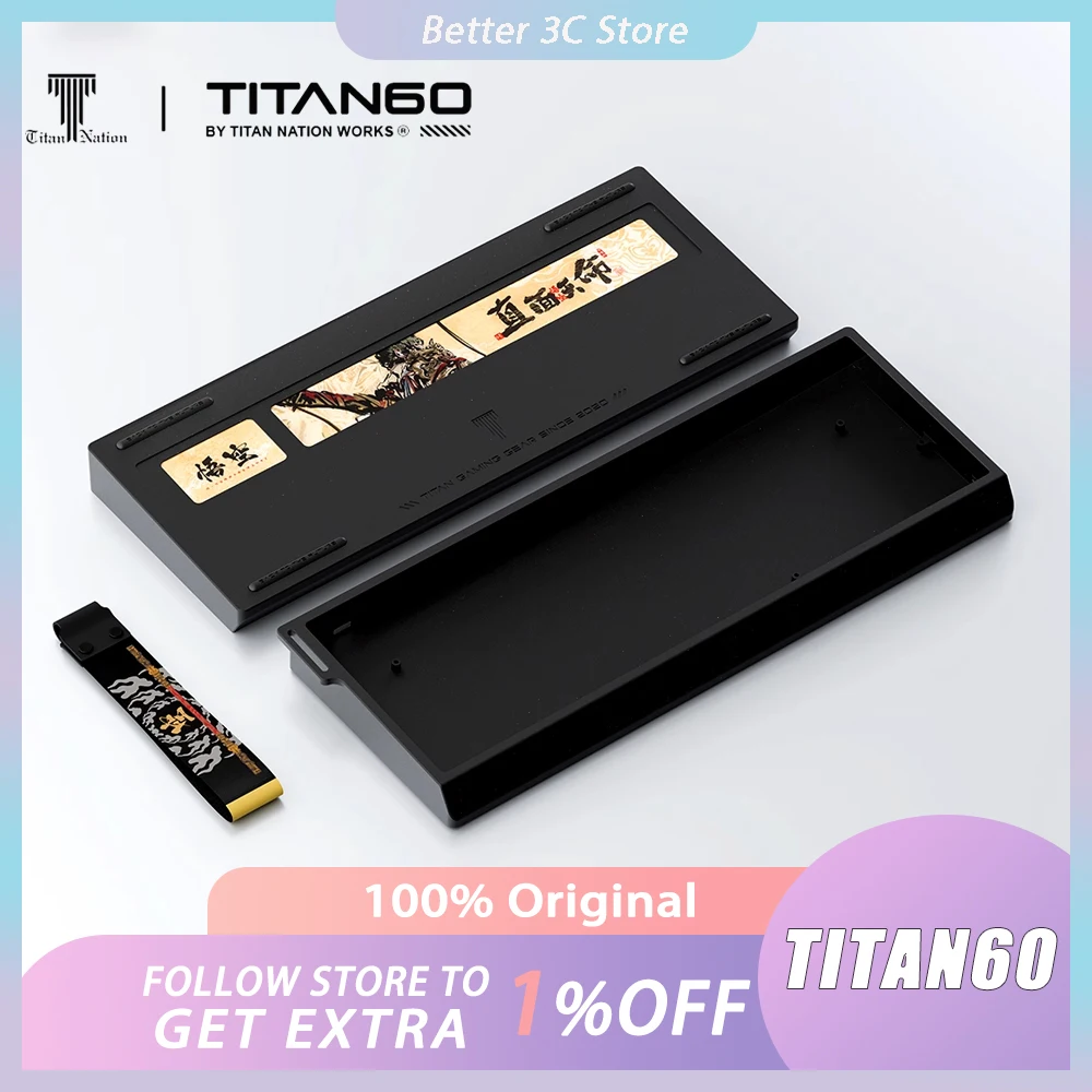 Titan Nation Titan60 Mechanical Keyboard Shell CNC Aluminium Alloy Keyboard Shell Custom Keyboard Case GH60 Wooting PC Accessory