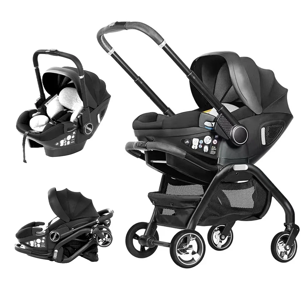 Multifunctional 2-in-1 Baby Stroller Baby Car Seat One-Hand Folding Travel Infant Stroller