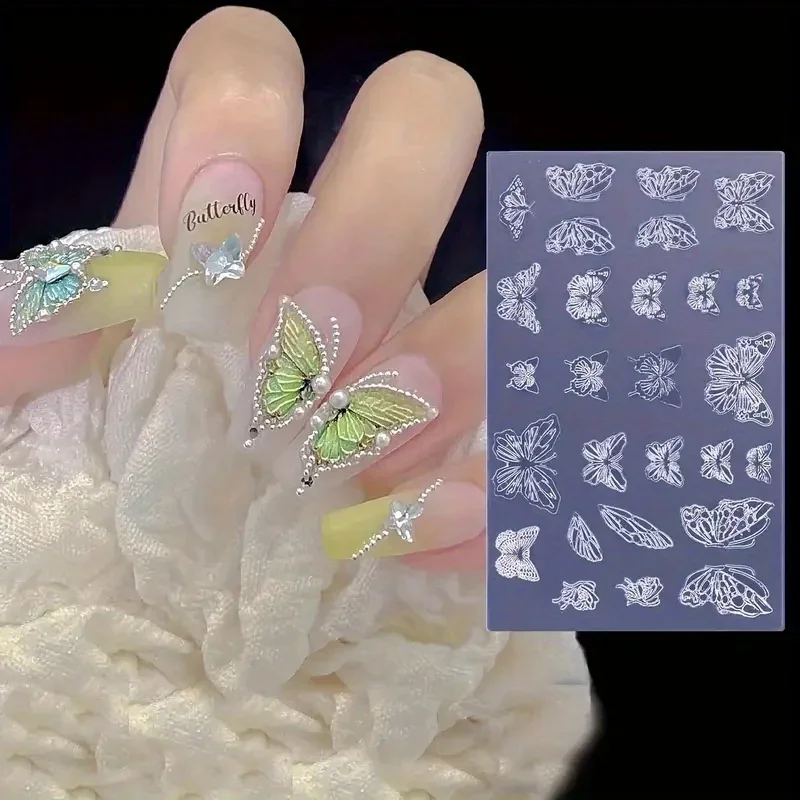 Butterfly Wings 3D Mold Silicone Nail Art Decorations Ultrathin DIY Templates Mold for nails Earrings Necklace Jewelry Crafts Re