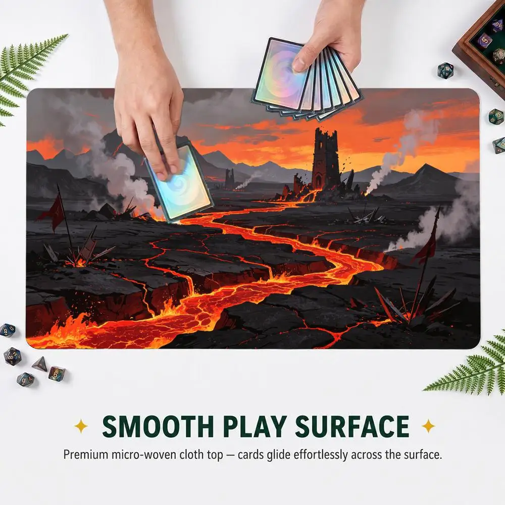 Volcano Lava TCG Card Battles Commander Gaming Mouse Pad Magic Zones Card Playmat Tabletop rug Game Mats Duel Deskmat Beginner