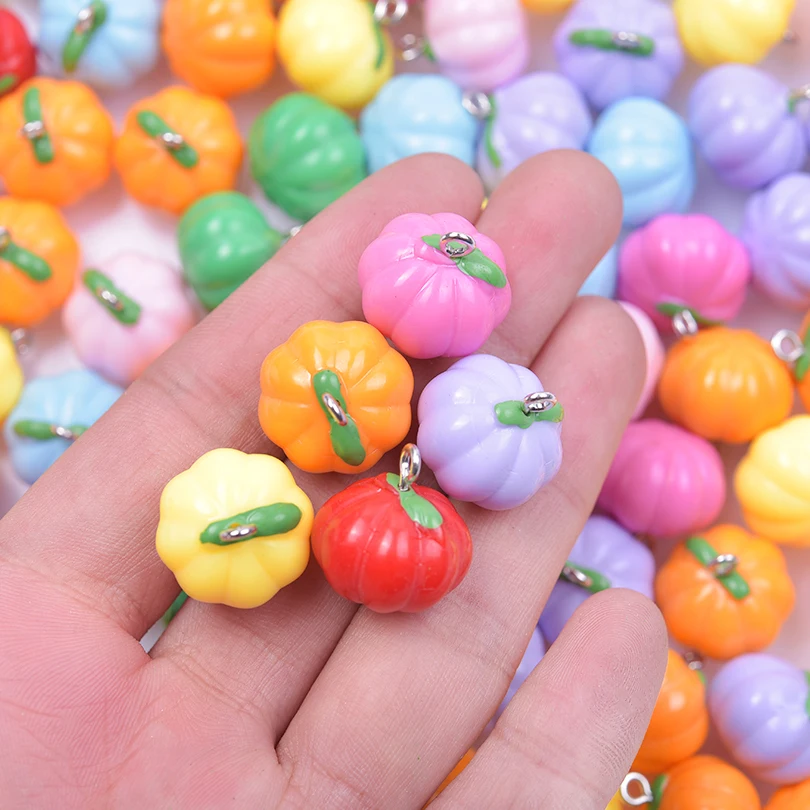 

10/20pcs DIY Charms Handmade Pendant Accessories For Jewelry Making Supplies Pumpkin Amulet Resin Material Valentine Gift