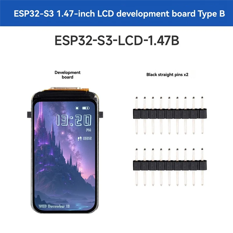 لوحة تطوير الشاشة ESP32-S3 مقاس 1.47 بوصة مع لمسة خمس نقاط، تدعم واي فاي وبلوتوث مع هوائي على متن الطائرة-AAAE