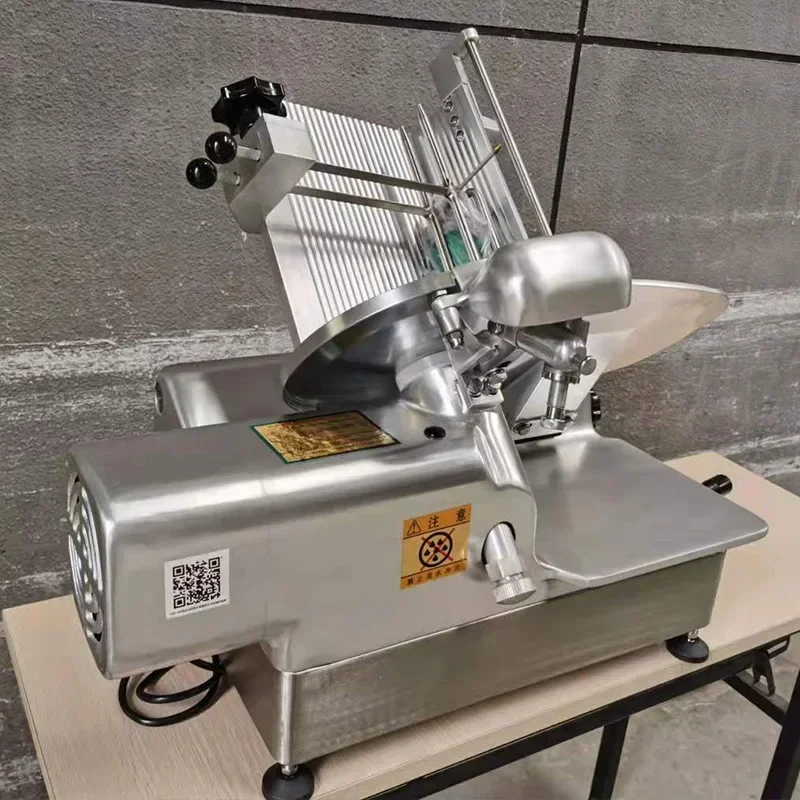 Stainless steel fat beef planer, hot pot shop mutton roll meat cutter, single motor automatic frozen meat slicer