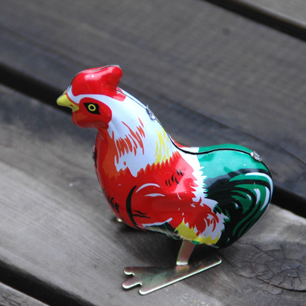 3Pcs Iron Rooster Handmade Vintage Jumping Interactive Educational Collection Jumping Chicken Metal Iron Rooster