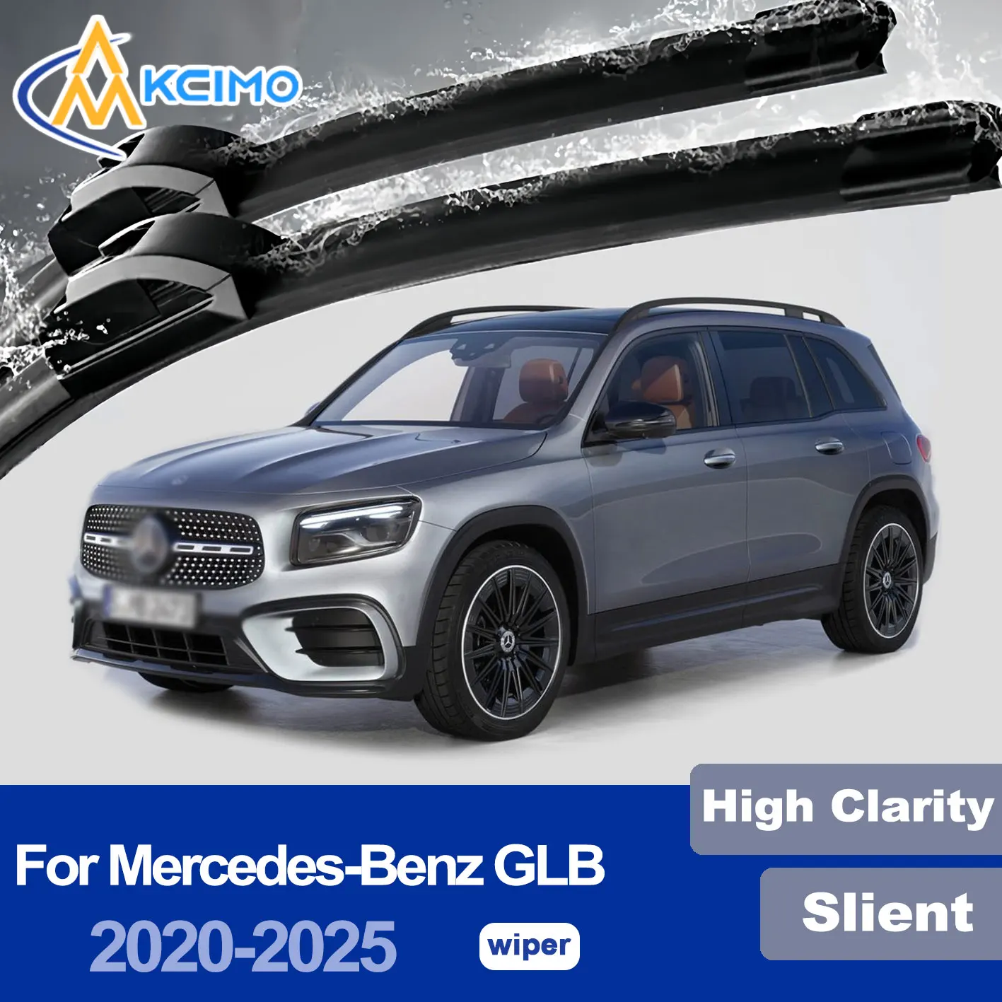 

Beam Blade Wiper Set for Mercedes-Benz GLB 2020-2025 Silent Windshield Wipers 2PCS Car Accessories