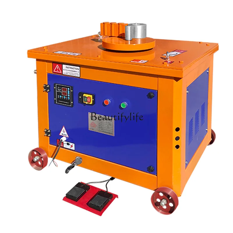 2 Fully automatic round steel bending and beating machine bending control bending rib machine