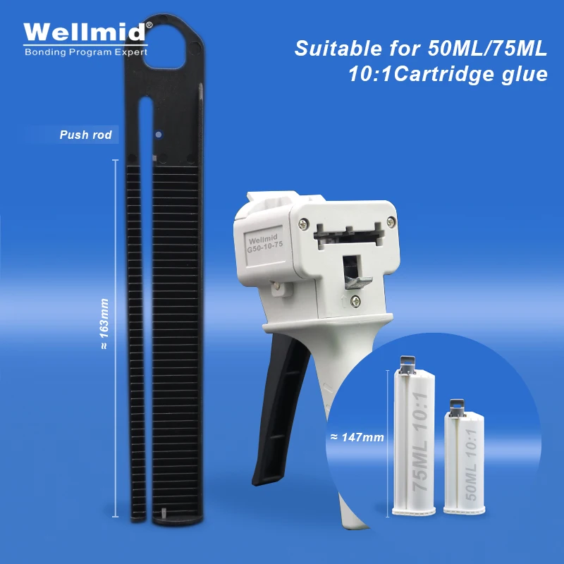 50ml 75ml 10:1  Adhesives Dispensing Gun 2K Kit Portable Double Tube Mixing Dispenser Loctite ARALDITE 3M Cartridges AB Glue Gun