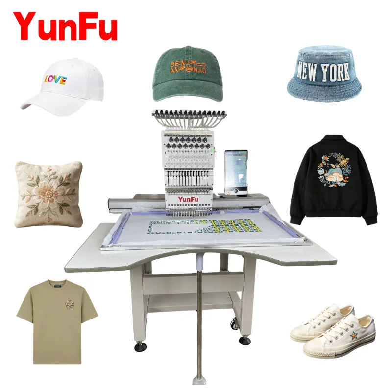 Studio Home Use Factory Direct 12/15 Single Head Machine Cap Embroidery Garment Embroidery Commercial-grade 3D Foam Embroidery