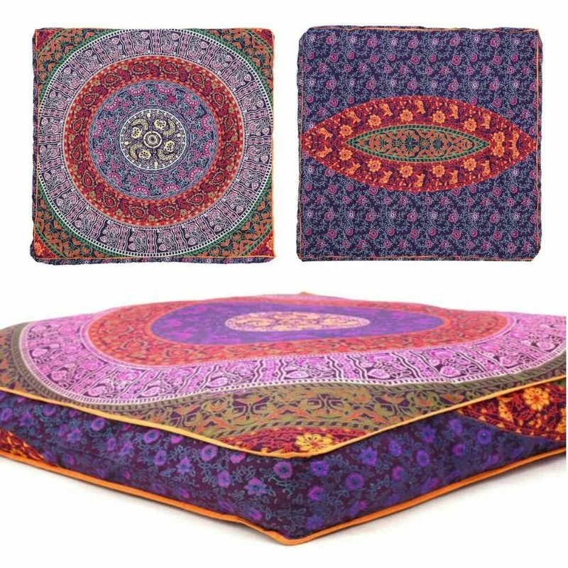 

35 Inch Floor Pillow Cover Cushion Meditation Seat Yoga Ottoman Pillow Cover Cushion Cover