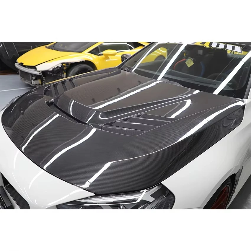 For G87 M2 Carbon Fiber V style Dry Carbon Fiber Hood Bonnet Car Body Kit 2
