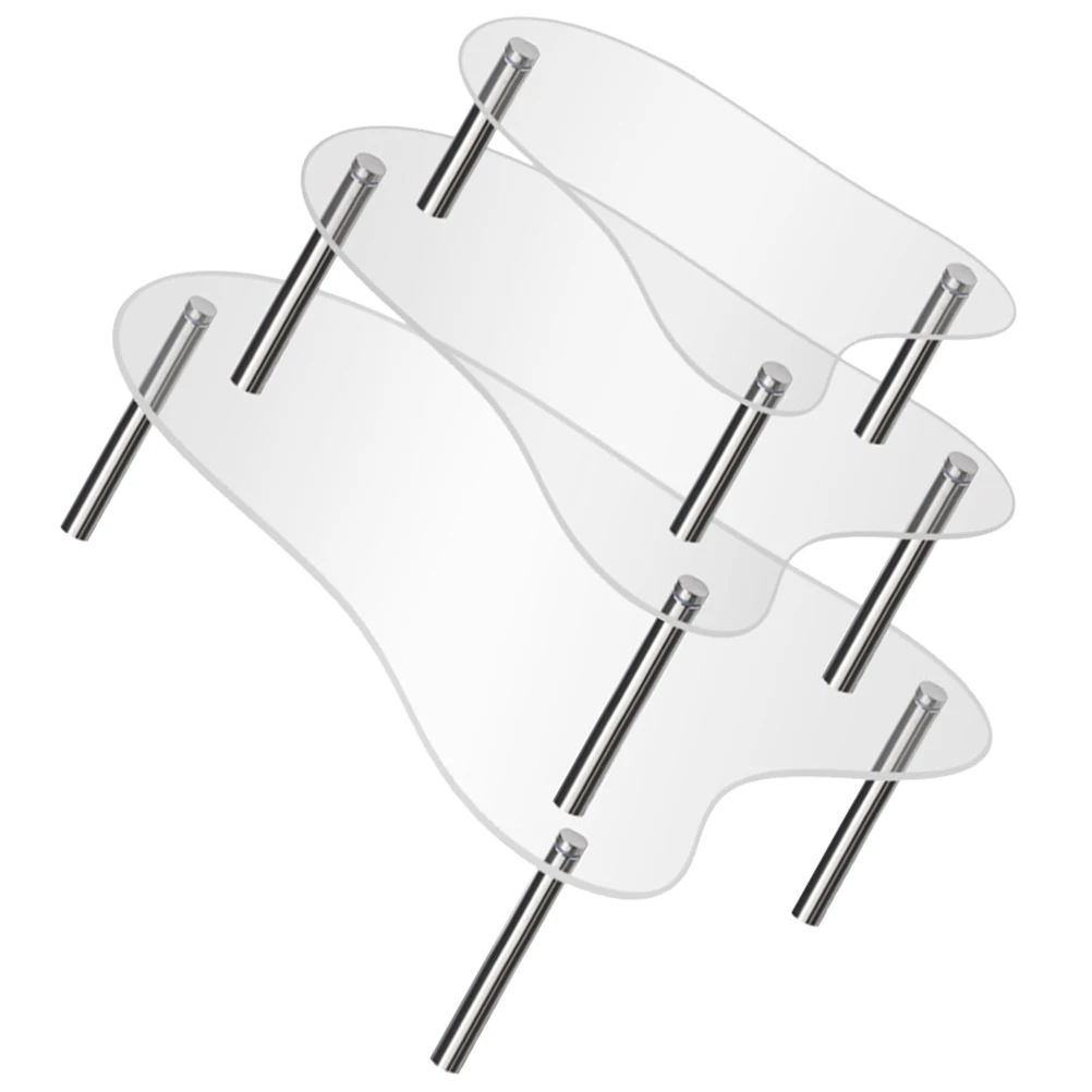 

3Pcs Acrylic Acrylic Clear Cake St St Display Clear Cupcake St Dessert Holder Party Tray Cake Riser Transparent