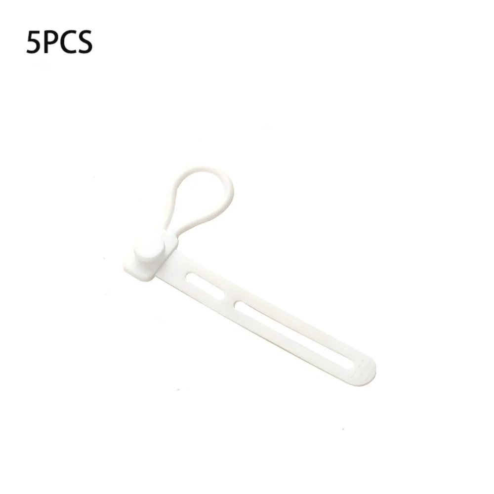 5pcs Practical Multipurpose Cable Ties Adjustable Length Tangle-Free Cord Organizer Reusable Loop Cord Home Office