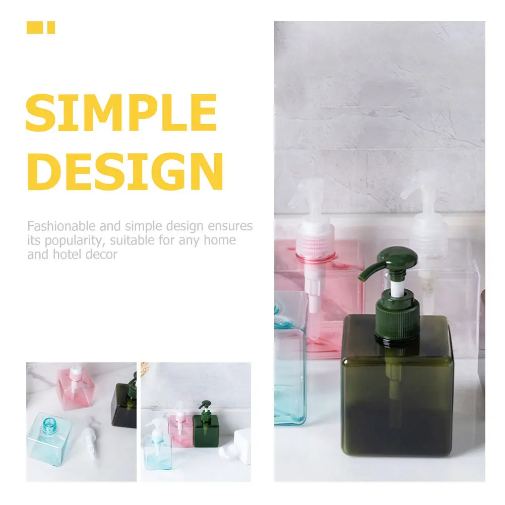 Bottiglie per lozione da viaggio da 5 pezzi, compatte, leggere, ricaricabili, shampoo, balsamo, detergente per il corpo, con pompa per bagno, hotel