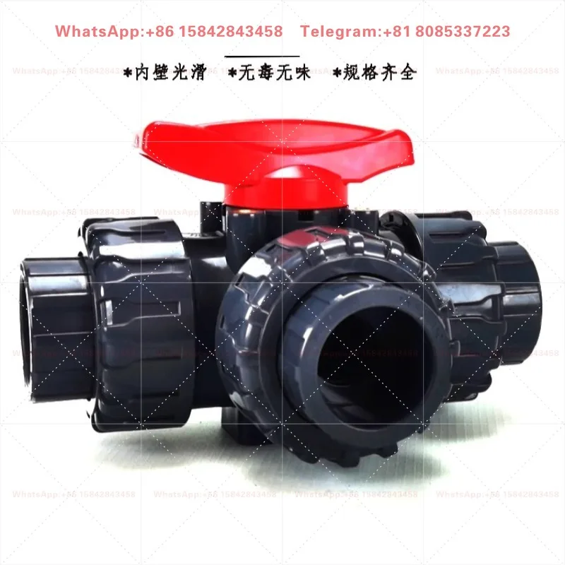 Plastic Three-way Ball Valve PVC Chemical Water Pipe Switch T-type L-type Multi-way Valve 6-32mm Specification