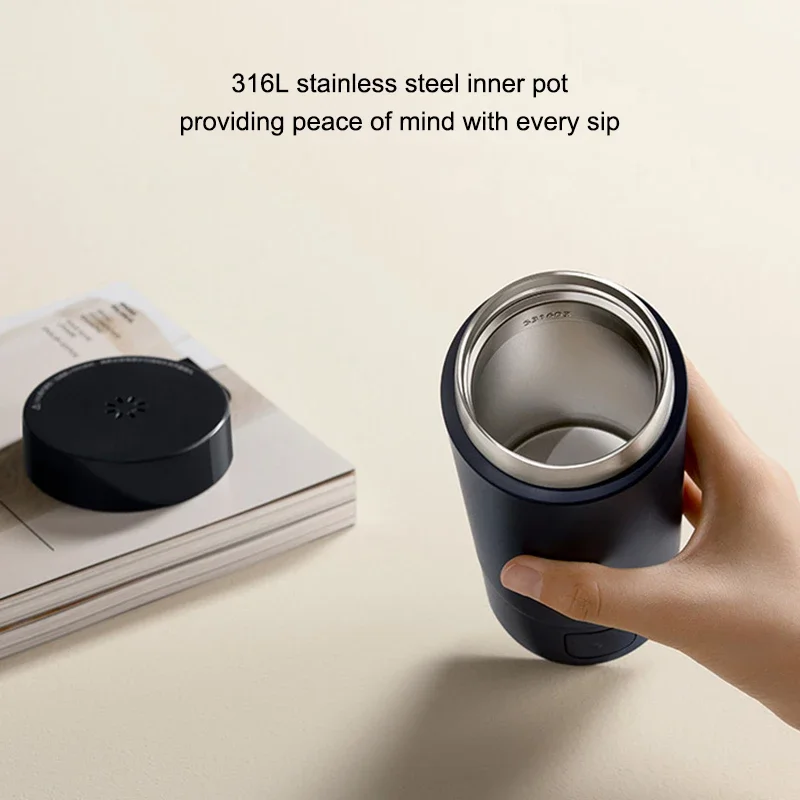 Xiaomi Mijia New Portable Electric Kettle 2 Thermos Cup Fast Water Boiler 350ml Smart Temperature Insulated Kettle for Travel