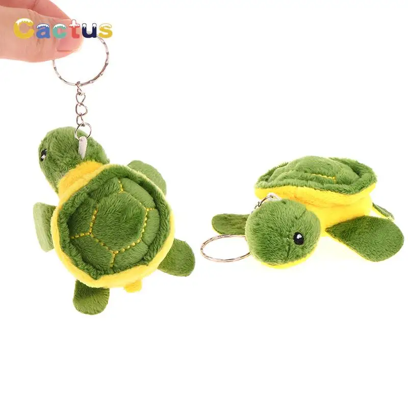 1pc 10cm süße Schildkröte Puppe ausgestopfte Schildkröten Puppen Cartoon weichen Plüsch Spielzeug Schlüssel bund Tasche Anhänger für Kinder Geschenk Spielzeug