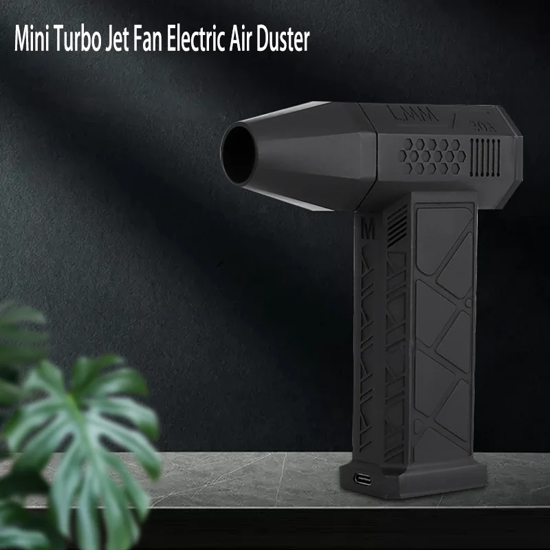 

Mini Turbo Jet Fan Electric Air Duster with 3 Gear Adjustable 130000RPM Wind Speed 52m/s Car Computer Cleaning Blower Tool