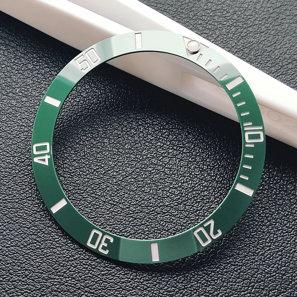 watch bezel 38mm*30.6mm high quality insert ceramic bezel Replace Watch accessories module Blue luminous fit diver watch bezel