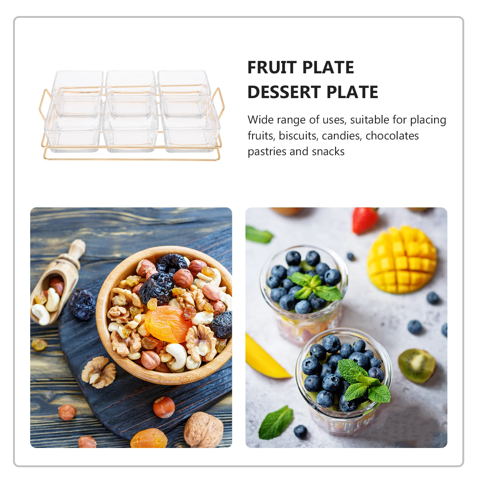 

1Set Fruit Plate Easy Clean Suitable for Placing Various Foods Perfect for Parties Entertaining Fruit Tray