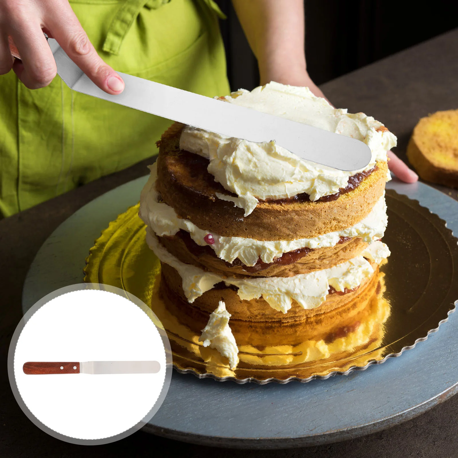 

4pcs Stainless Steel Cream Scrapers Smooth Edge Baking Spatula Set Rustproof Butter Spreader Cake Smoother Tool Kitchen Gadget