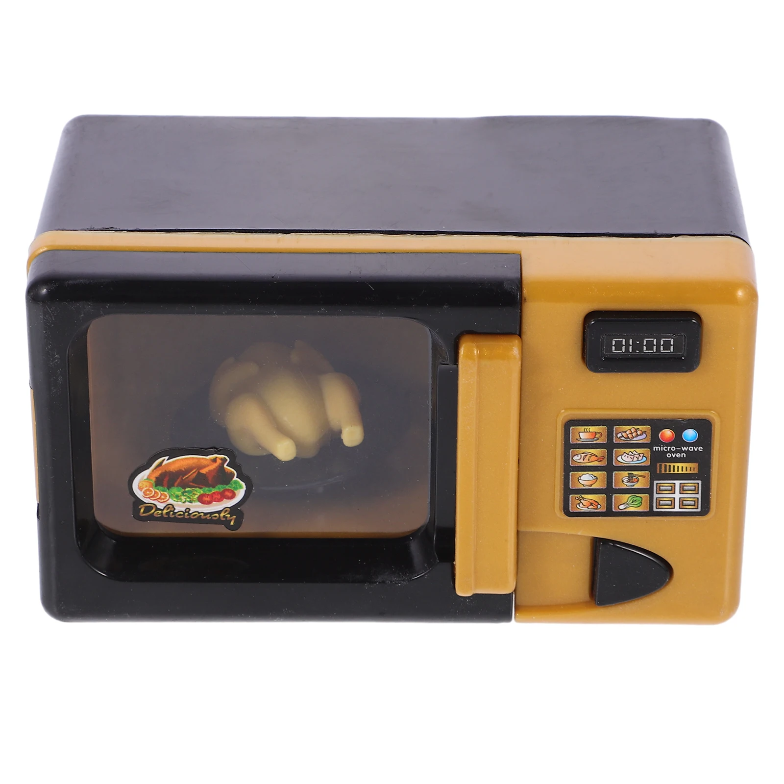 

Mini Microwave Oven Toy Simulated Kitchen Appliances Smooth Plastic Safe Fun Children Play Educational Cognitive