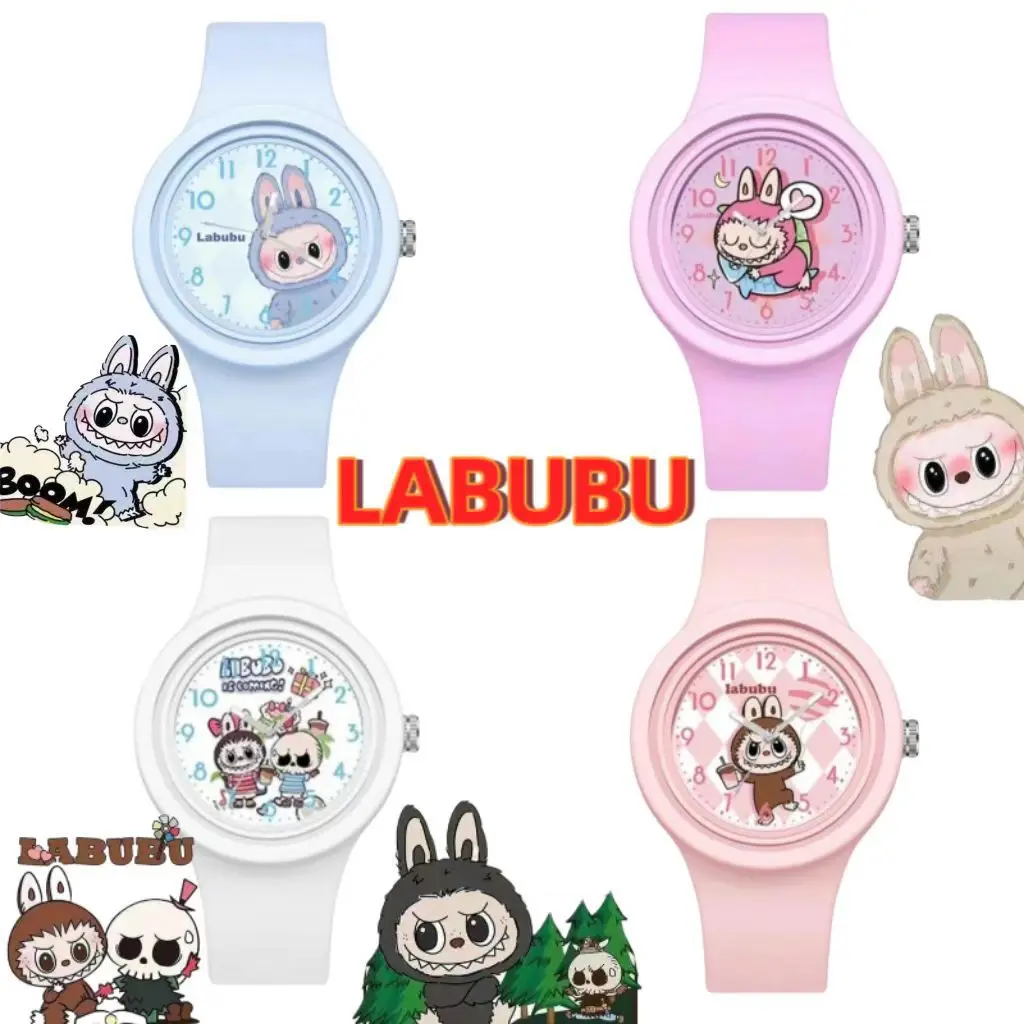 New Kids Watch Cartoon Dolls Character Round Silicone Strap Analog Digital Watch Boys Girls Children Toys Birthday Gifts