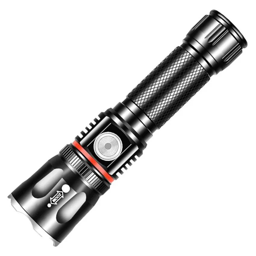 

Rechargeable LED Flashlight, Portable Torch with Magnet, 550-700 Lumens T6 LED, IPX5 Water-Resistant, Zoomable, COB Light