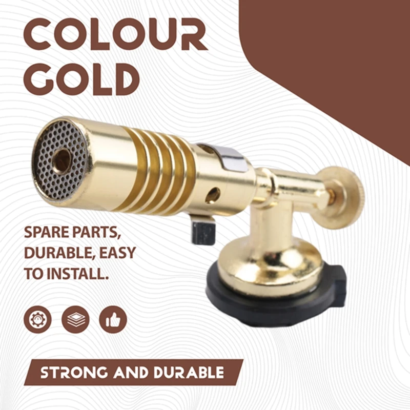 ●Gas Burner Welding Torch Portable Gas Torch Blowtorch Copper High Temperature Brass Mapp Gas Torch Brazing Solder