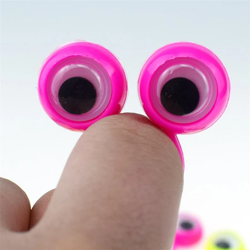 New Attractive Interactive Wiggle Eye Finger Puppets Plastic Rings Fun Funny Gadgets Interesting Toys For Children Kid Gift