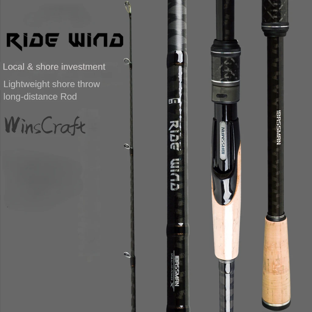 WinsCraft Fuji Ultralight Spinning Fishing Rod, High Carbon, FarCasting, Sea Bass Rod, 2Section, 2.7m, 2.49m, 2.58m, 2.7m