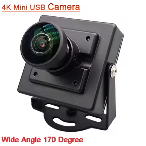 Wide Angle USB Camera 8MP IMX415 Metal Box 4K HD High Speed Webcam for Creality Falcon 2, Xtooland Lightburn Software
