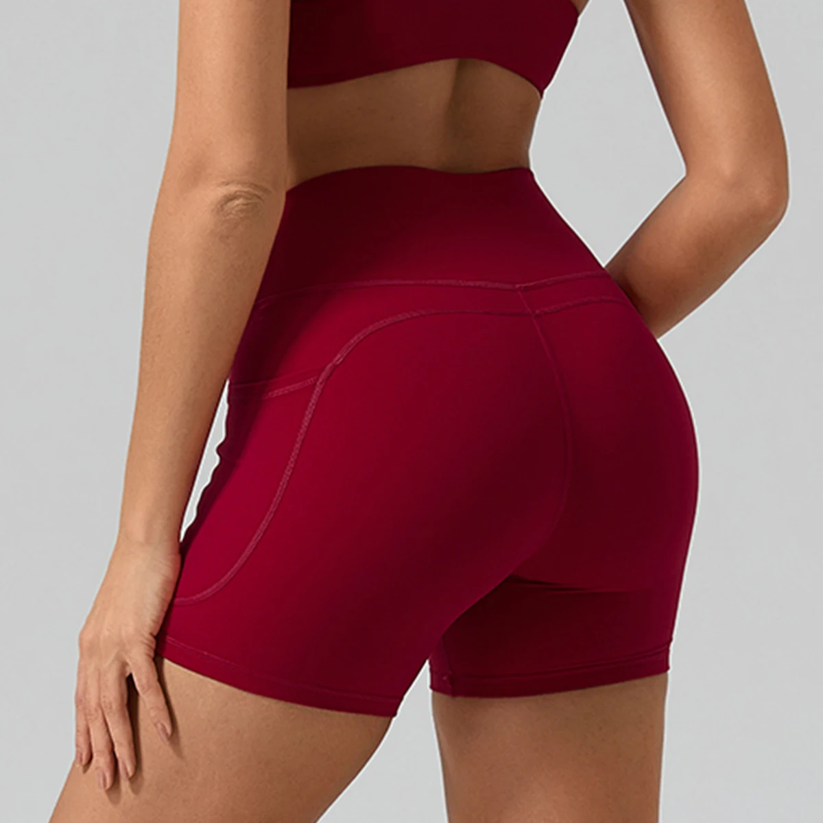 Hearuisavy Sports Shorts Women Summer Quick Dry Workout Pants With Pockets Gym Breathable Running Cycling Tight Fitness Shorts