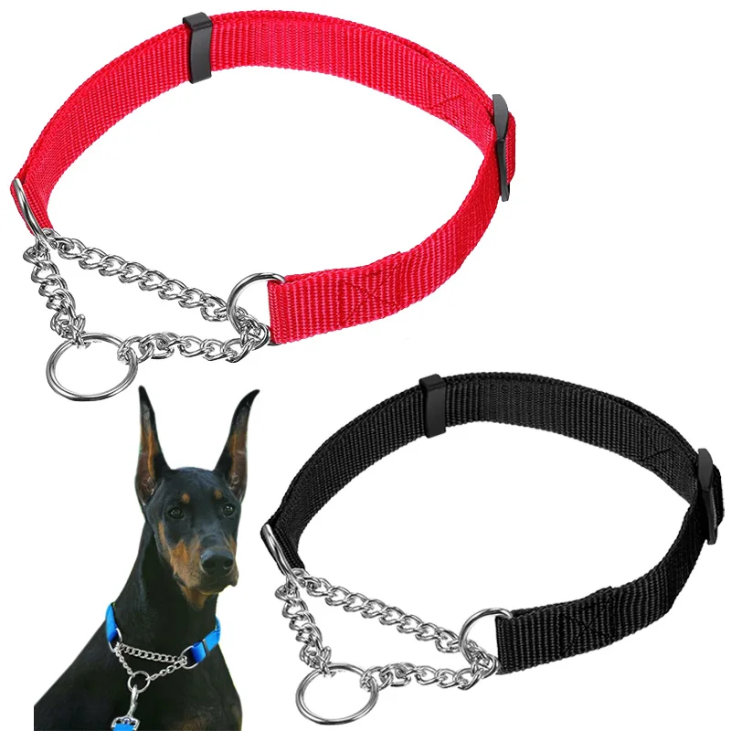 Dog Collar Stainless steel chain training collars suitable Big Dog Outside Collar Fashion Dog Leash