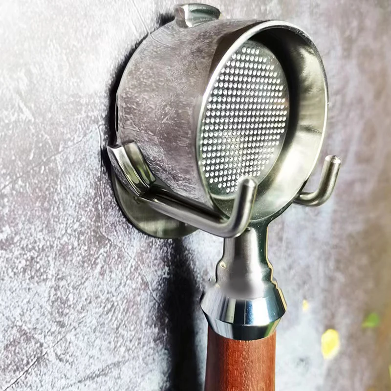 ذاتية اللصق القهوة Bottomless Portafilter جدار الرف 51 مللي متر/53 مللي متر/54 مللي متر/58 مللي متر القهوة أسفل تصفية حامل أدوات مقهى اكسسوارات