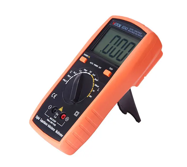 VICTOR 6243 Handheld Digital Capacitance Meter 3 2/1 LCD display measure inductance capacitance  Multimeter