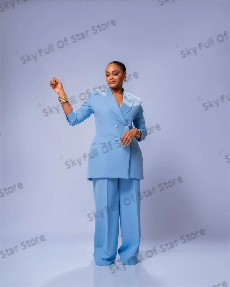 

Plus Size Women Suit Set Customized 2 Pcs Long Blazer+Pants Trousers Spring Formal Office Lady Jacket Cotton Wedding Prom Dress