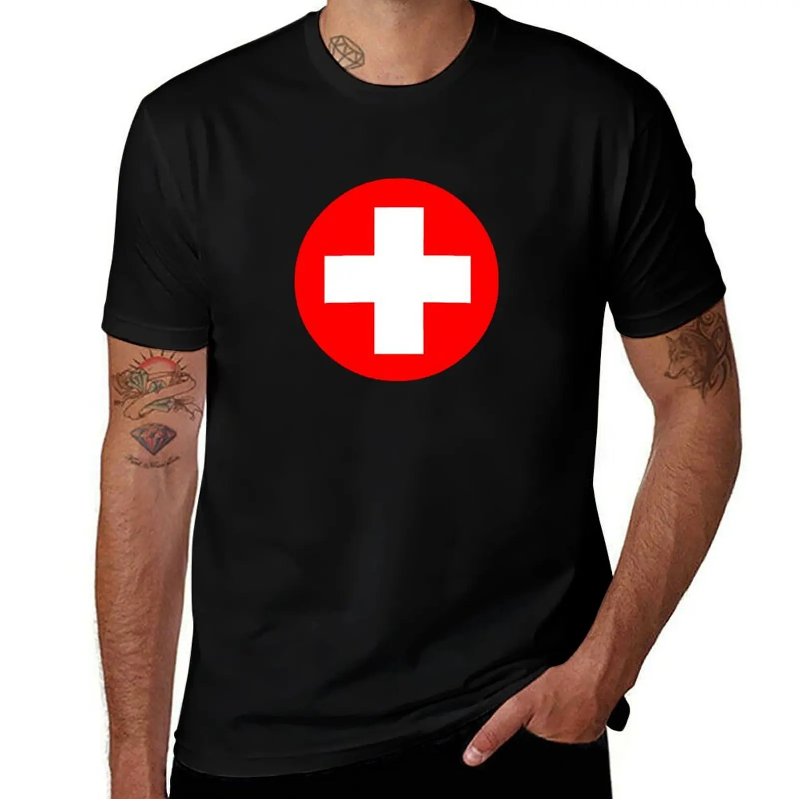 Medical Symbol T-Shirt Large Size Short Sleeve T-Shirt