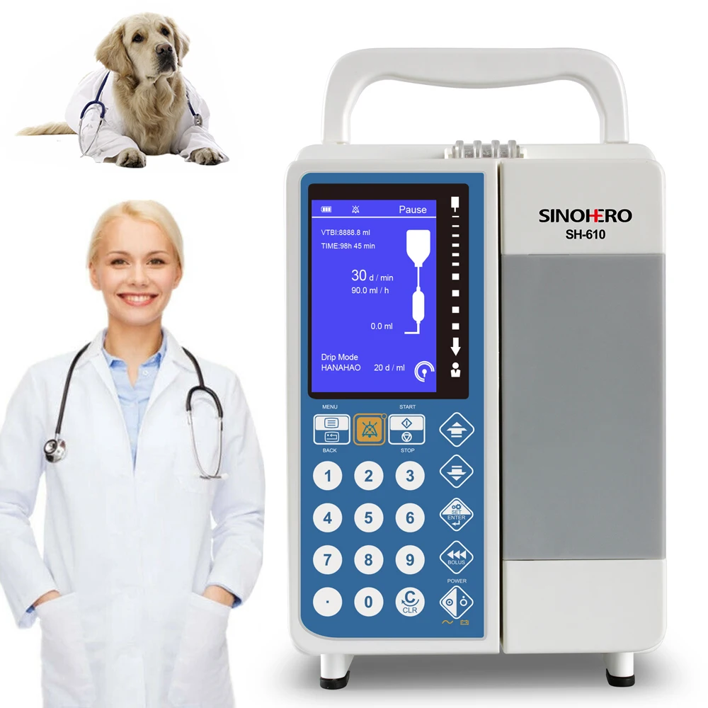 Portable Cheap Price Medical Vet Apparatus Equipment Compact Veterinary Infusion Pump With Fluid Warmer