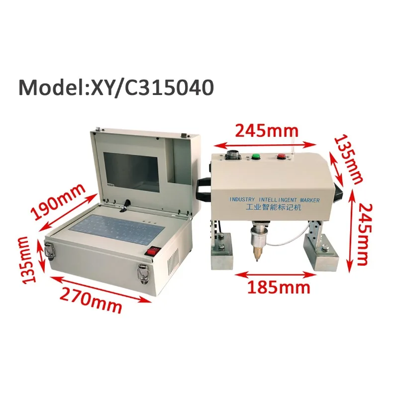 140*40mm Pneumatic Dot Peen Marking Machine, Portable VIN Chassis Metal Engraving Marker for Automobile