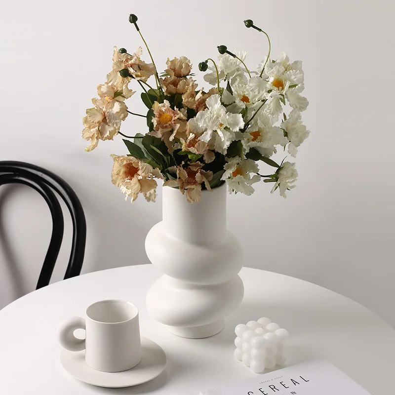 

Light Luxury and High-looking Floral Set Vase + Fake Flower Decoration Living Room Dining Table Wedding Decoration Decoration