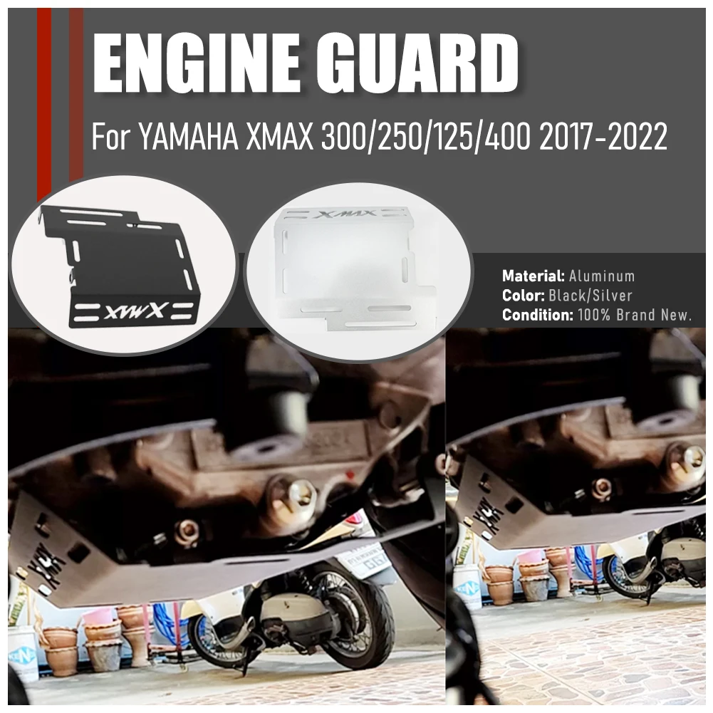 

XMAX 400 300 125 250 Motorcycle Engine Chassis Cover Guard Plate Protector For YAMAHA XMAX300 XMAX250 XMAX125 XMAX400 2017-2022