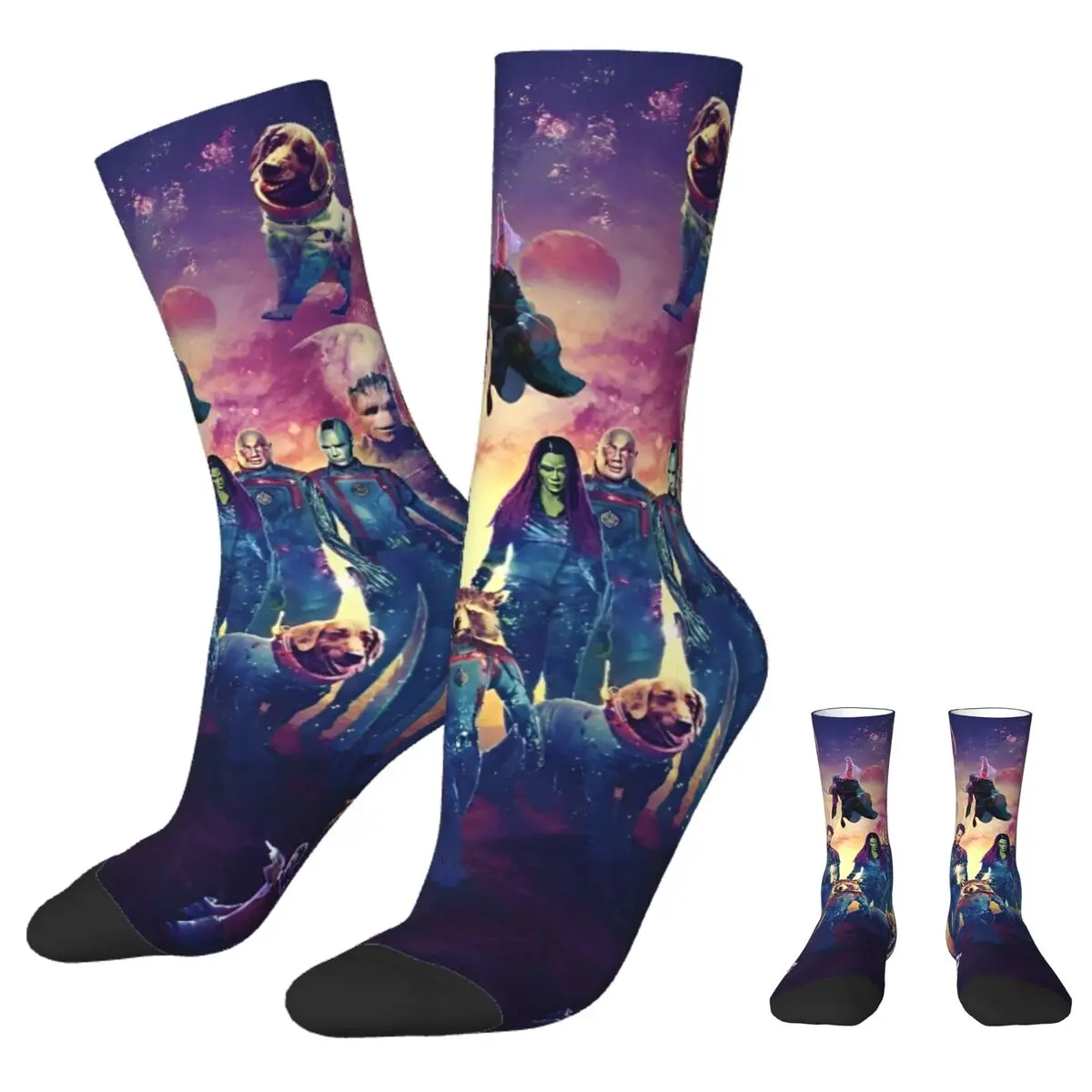 Guardians Of The Galaxy Socks Autumn characters Stockings Novelty Men's High Quality Socks Design Cycling Anti Skid Socks