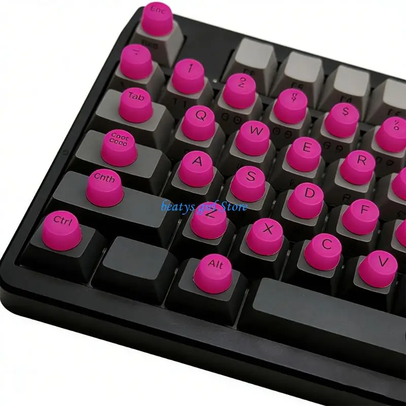 C7AB Fashionable Art Keyboard Raisers Nail-Friendly Keycap Height Extenders Raised Design Comfort Typing for Long