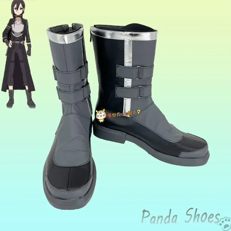 

Sword Art Online Kirito Cosplay Shoes Anime SAO Cos Boots Comic Kirigaya Kazuto Cosplay Costume Prop Shoes for Halloween Party