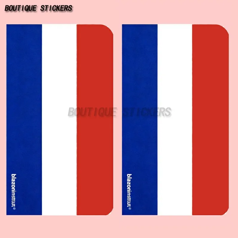 

2 délicats France - Drapeau Vertical plaque d'immatriculation autocollants imperméables en PVC pour voitures et motos