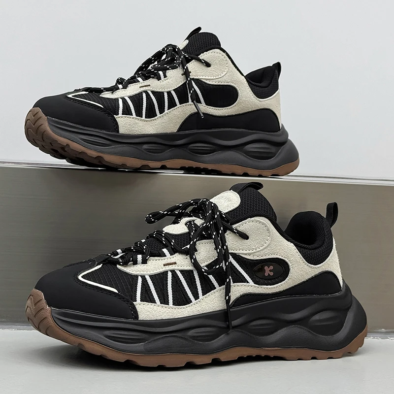 

Men's Shoes 2025 Autumn and Winter New Sports Casual Shoes Men's Thick-Soled Dad Shoes Outdoor Hiking Shoes