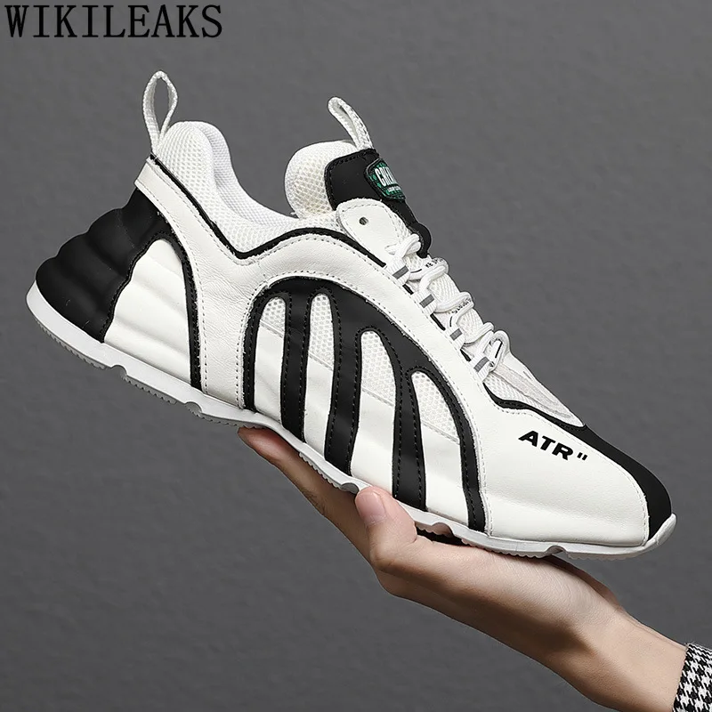 Trainers Black Mens Shoes Casual Men Sneakers White Leather Casual Shoes Man Fashion Sport Shoes Men Platforms Zapatillas Hombre