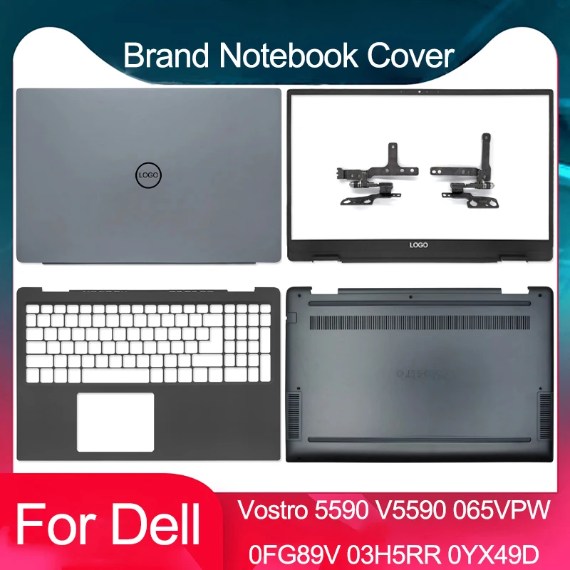 

New For Dell Vostro 5590 V5590 Laptop LCD Back Top Cover Front Bezel Palmrest Upper Bottom Base Case Housing Hinge Blue