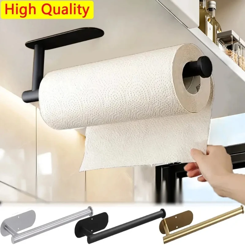 

Kitchen Paper Towel Holder Adhesive Tissue Hanger Toilet Roll Paper Dispenser Cabinet Storage Napkin Rack Bathroom Accessories