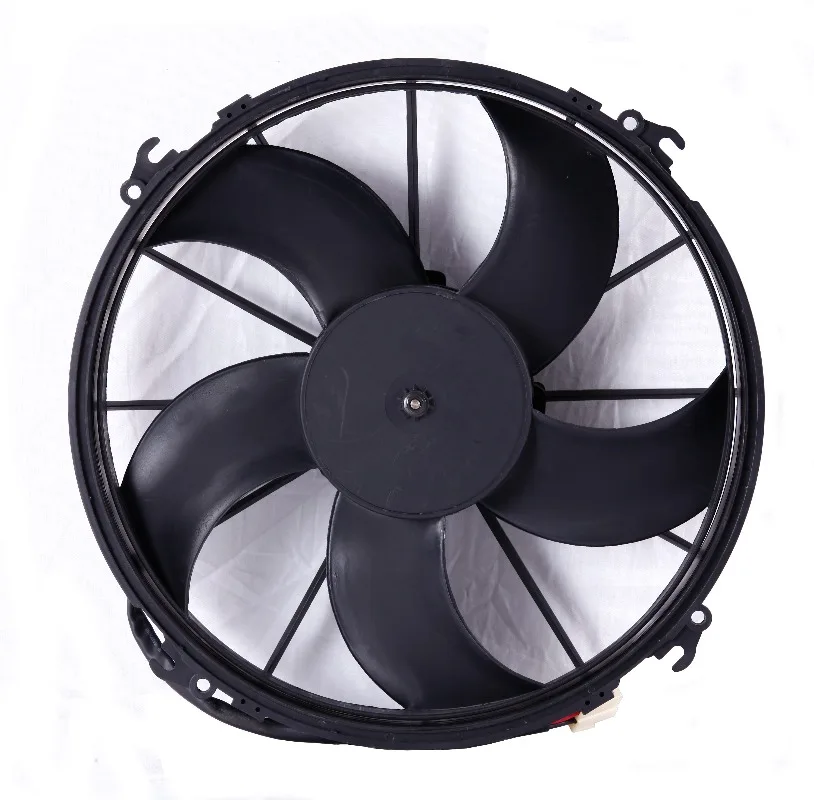 New high-quality 12-inch brushless DC motor 5-blade condenser fan 12V 24v push-pull technology IATF16949 certified bus use